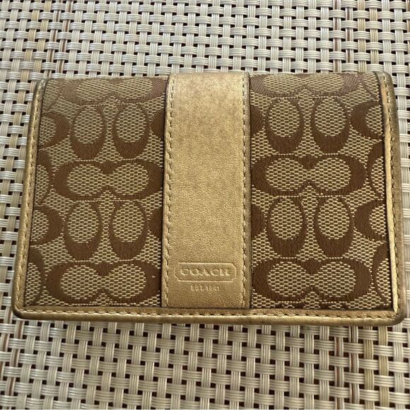 Coach Signature Card Case Wallet Preowned - Picture 1 of 5
